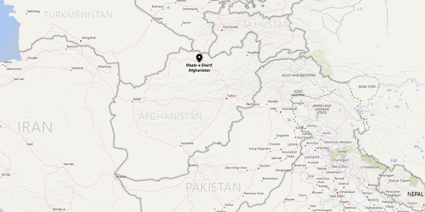 mazar e sharif afghanistan country map